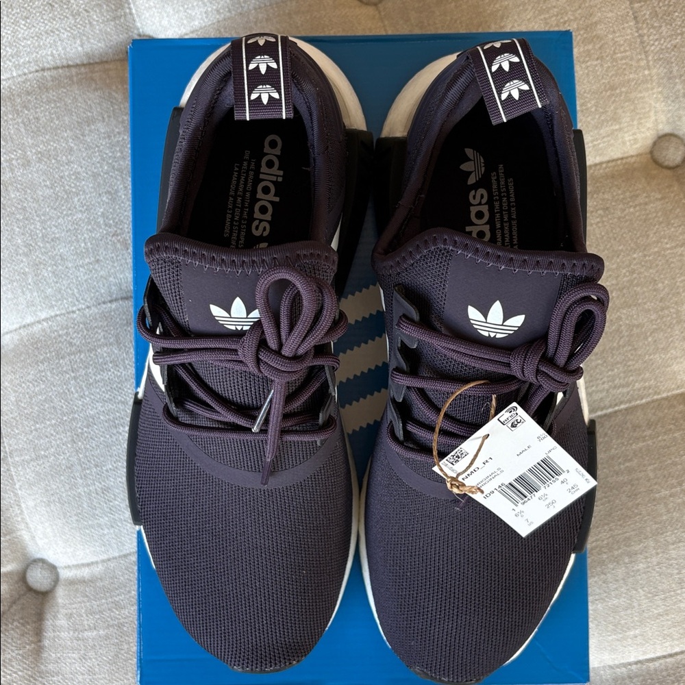 Adidas Men's Navy and White Sneakers - Picture 4 of 8